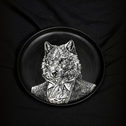 Wolf Portrait Round Plate scale-normalized cover image by ASKR Wares