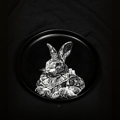 Rabbit Gentleman Round Plate scale-normalized cover image by ASKR Wares