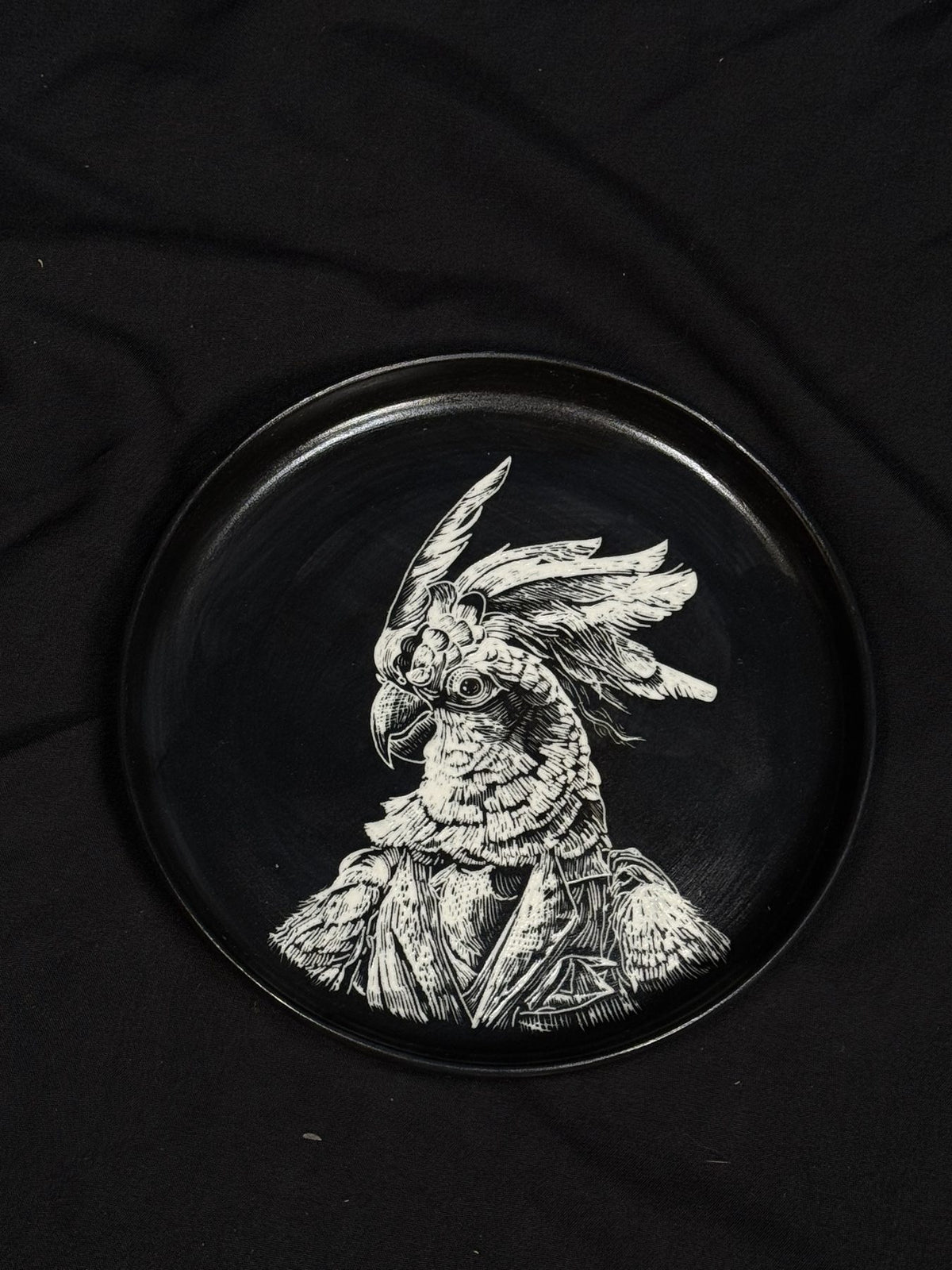 Rabbit Gentleman Round Plate by ASKR Wares