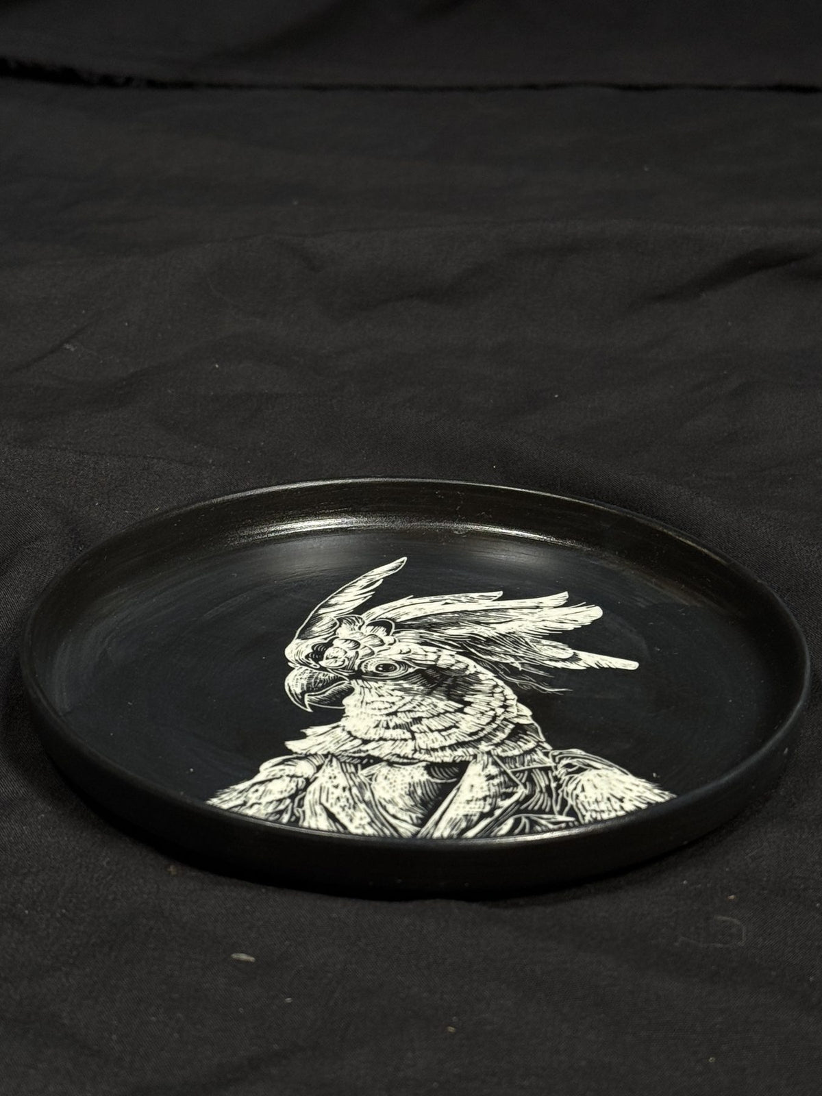 Rabbit Gentleman Round Plate by ASKR Wares