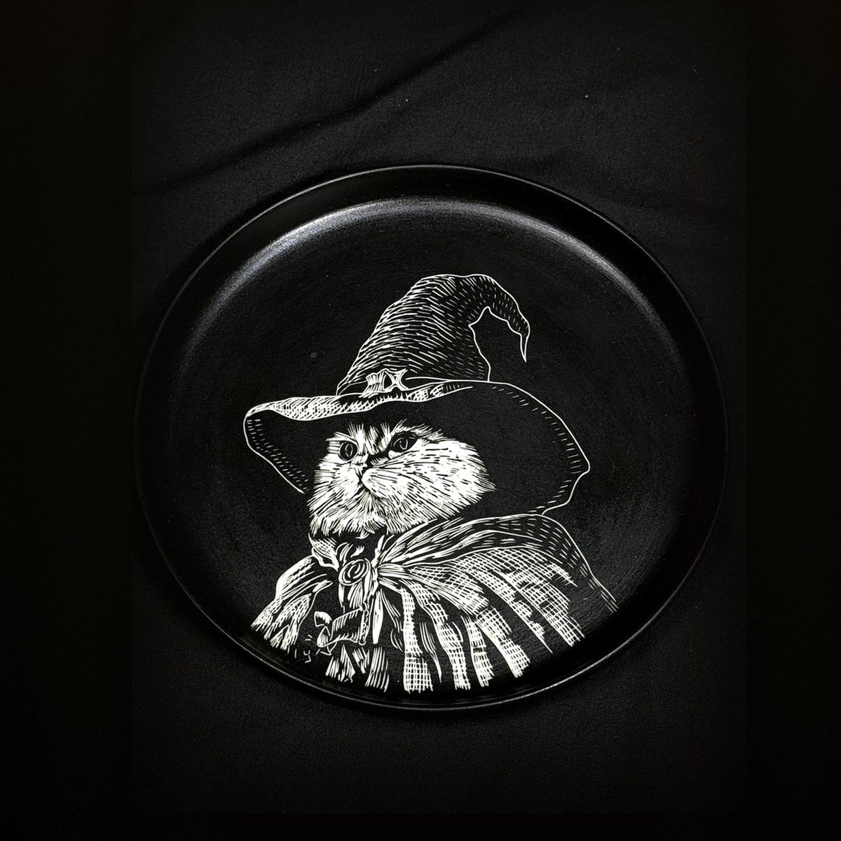 Witch Cat Round Plate scale-normalized cover image by ASKR Wares
