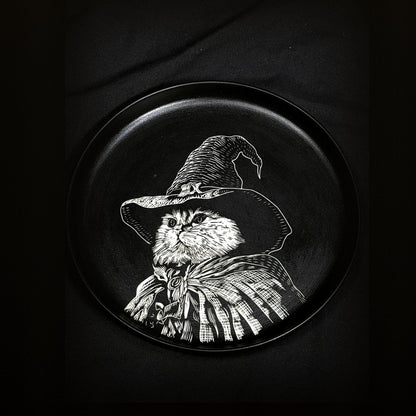 Witch Cat Round Plate scale-normalized cover image by ASKR Wares