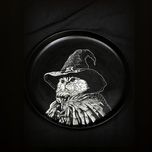 Witch Cat Round Plate scale-normalized cover image by ASKR Wares