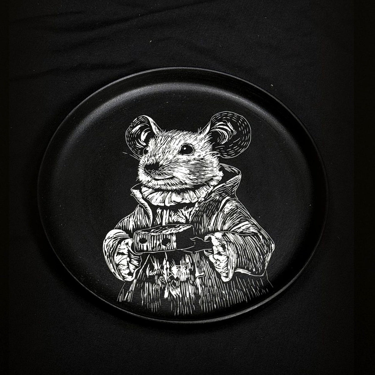Teddy Portrait Round Plate scale-normalized cover image by ASKR Wares