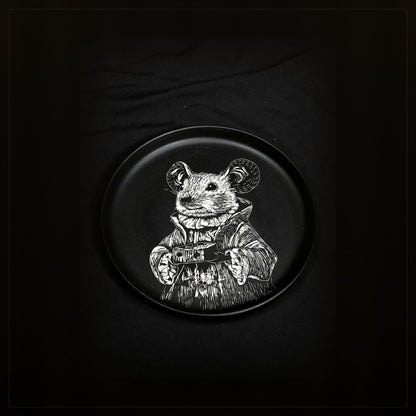 Teddy Portrait Round Plate by ASKR Wares