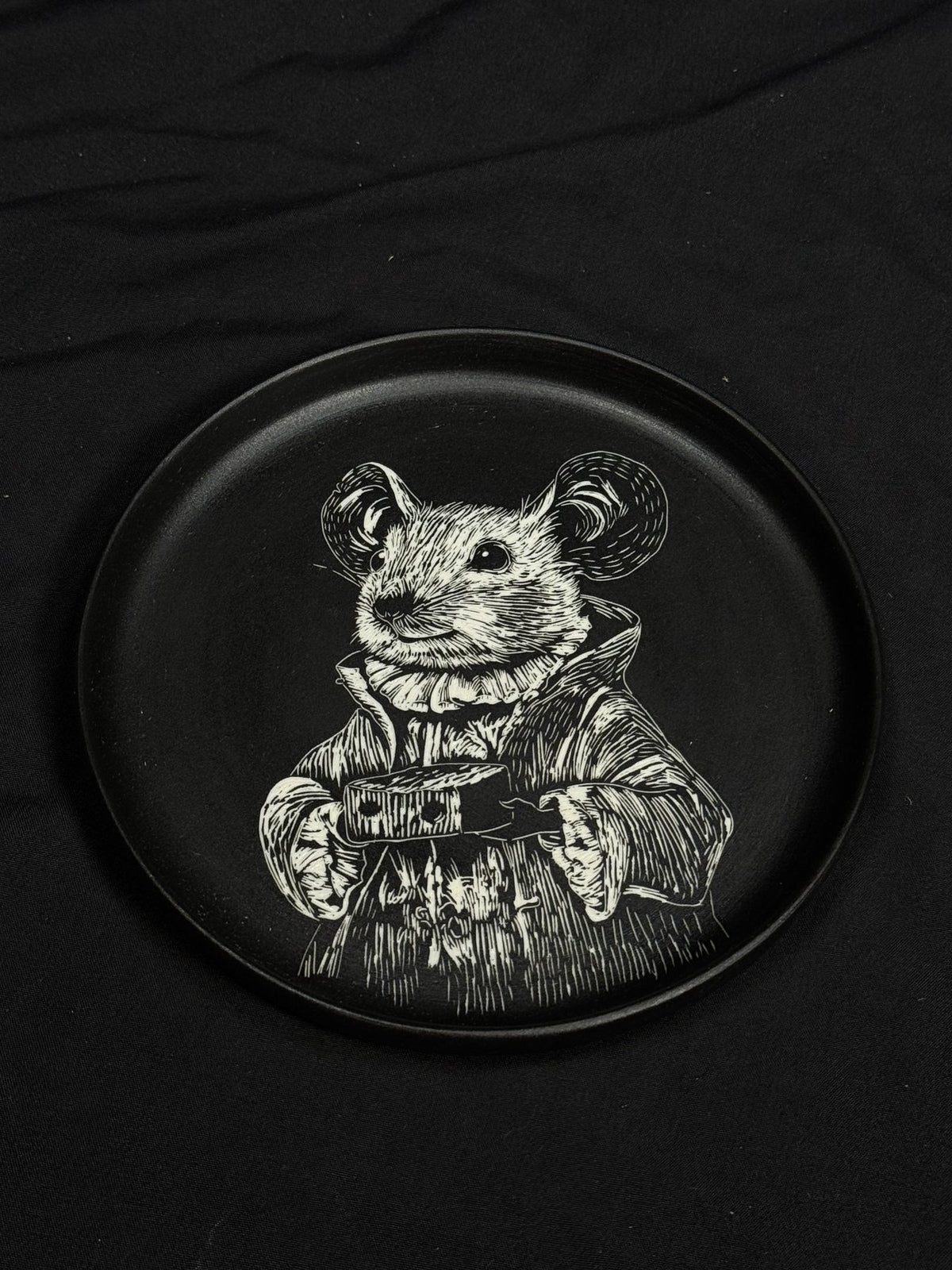 Teddy Portrait Round Plate by ASKR Wares