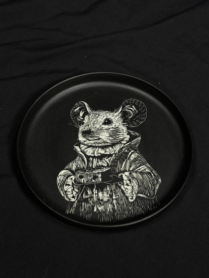 Teddy Portrait Round Plate by ASKR Wares