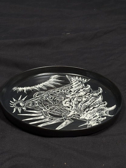 Sea Dragon Oval Plate by ASKR Wares